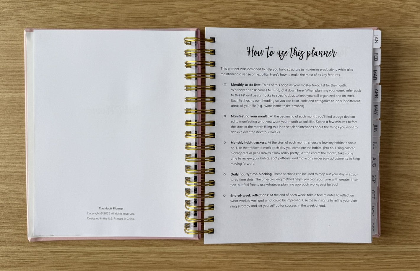 2026 Habit Planner (Pink)