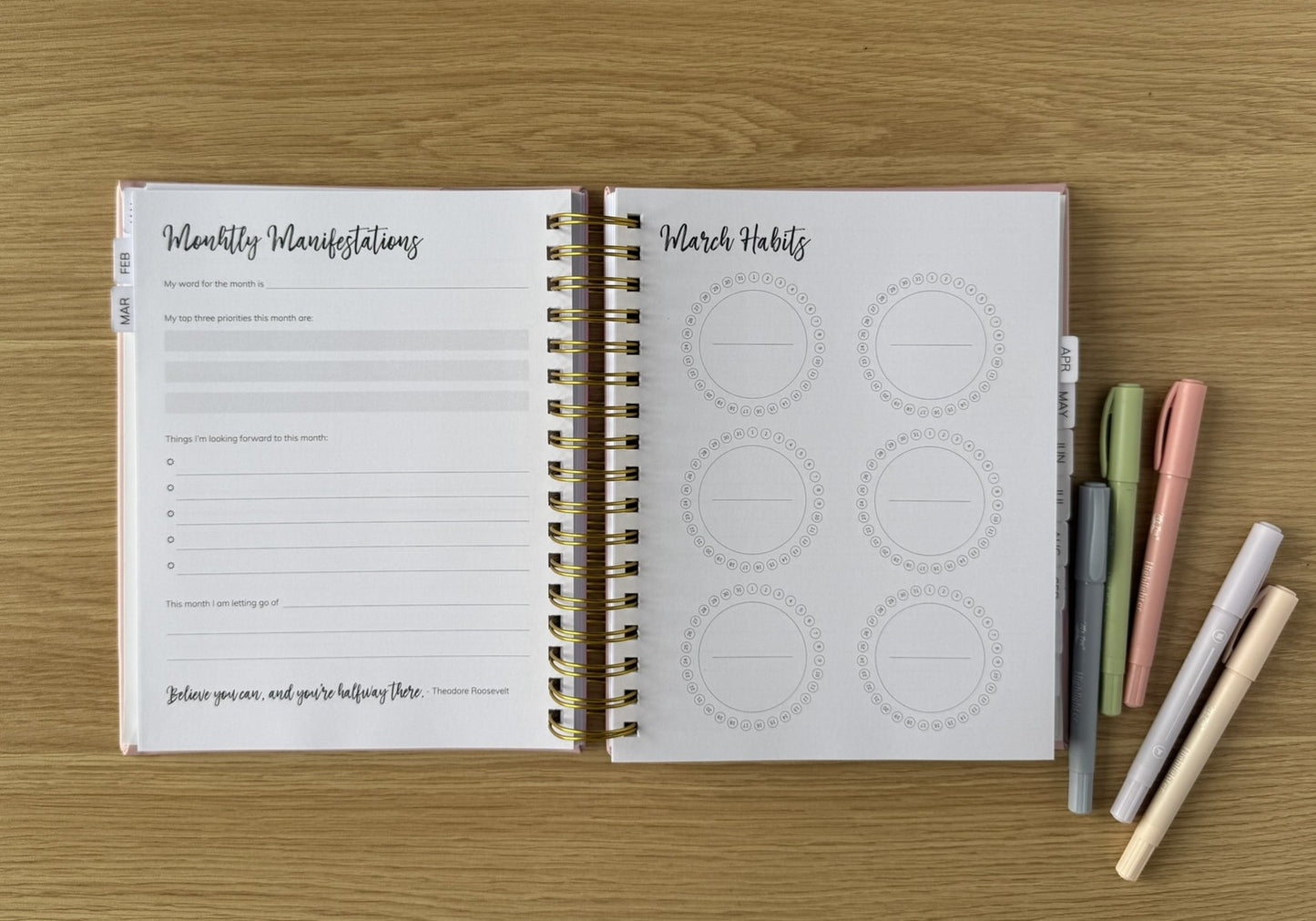 2026 Habit Planner (Pink)