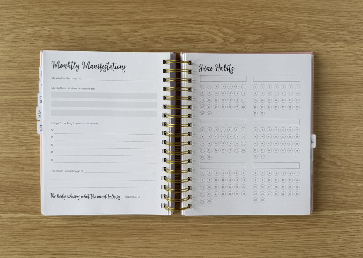 2026 Habit Planner (Pink)
