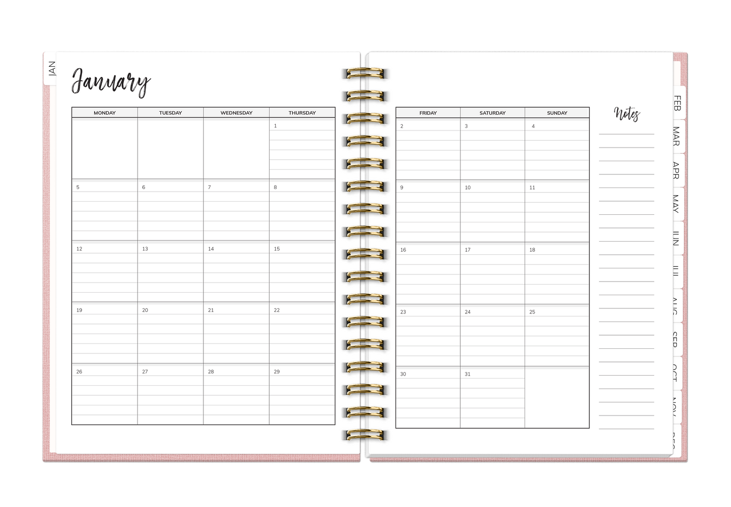 2026 Habit Planner (Pink)